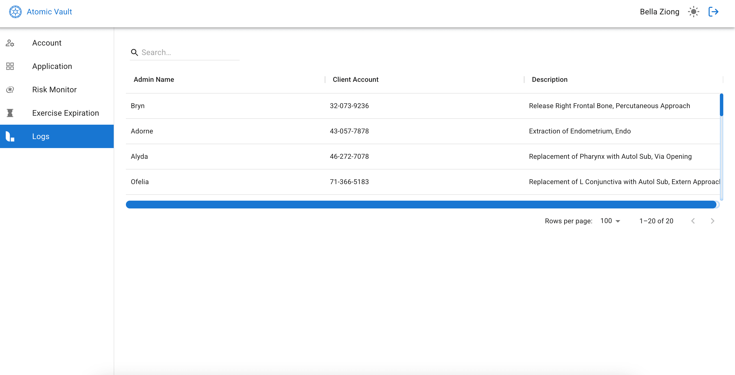 Atomic Vault Admin